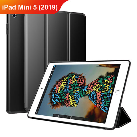 Handytasche Stand Schutzhülle Leder Hülle für Apple iPad Mini 5 (2019) Schwarz