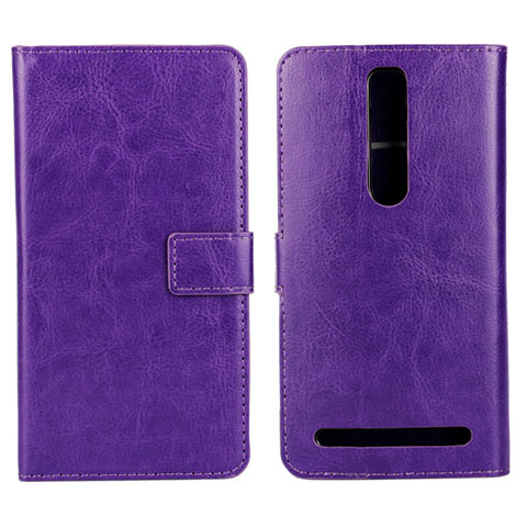 Handytasche Stand Schutzhülle Leder Hülle für Asus Zenfone 2 ZE551ML ZE550ML Violett