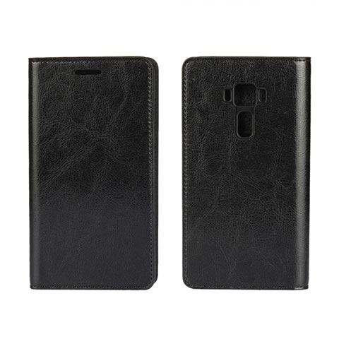 Handytasche Stand Schutzhülle Leder Hülle für Asus Zenfone 3 ZE552KL Schwarz