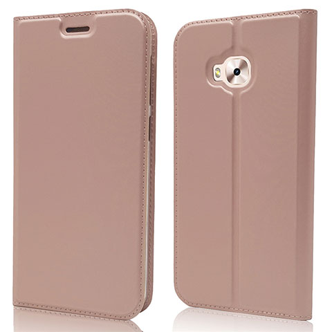 Handytasche Stand Schutzhülle Leder Hülle für Asus Zenfone 4 Selfie ZD553KL Rosegold