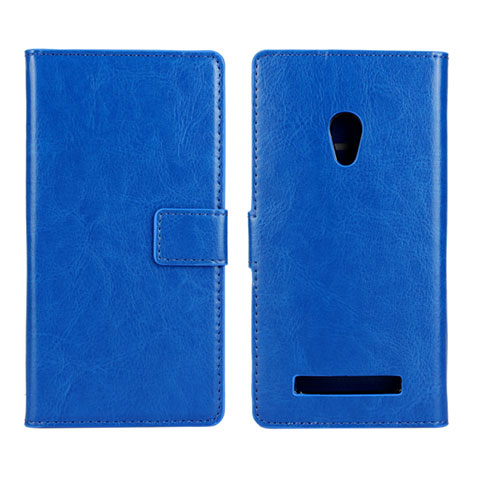 Handytasche Stand Schutzhülle Leder Hülle für Asus Zenfone 5 Blau