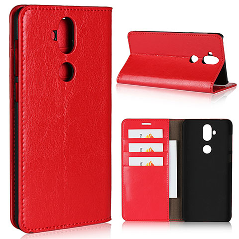 Handytasche Stand Schutzhülle Leder Hülle für Asus Zenfone 5 Lite ZC600KL Rot