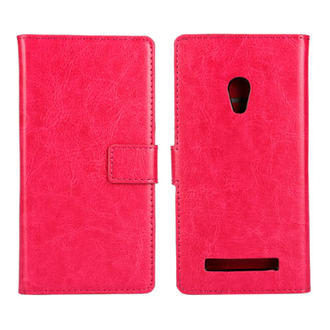 Handytasche Stand Schutzhülle Leder Hülle für Asus Zenfone 5 Pink