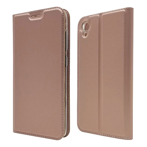 Handytasche Stand Schutzhülle Leder Hülle für Asus ZenFone Live L1 ZA550KL Rosegold