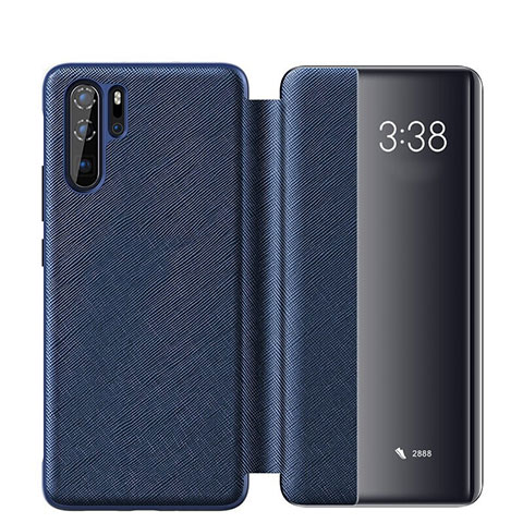 Handytasche Stand Schutzhülle Leder Hülle für Huawei P30 Pro Blau