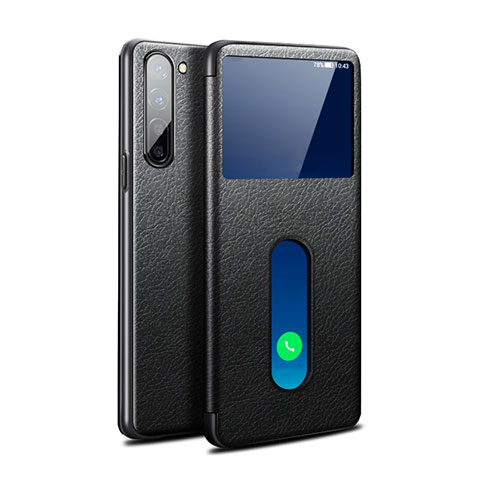 Handytasche Stand Schutzhülle Leder Hülle für Oppo K7 5G Schwarz