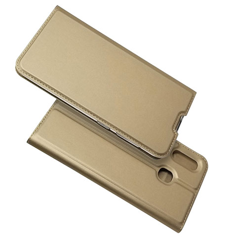 Handytasche Stand Schutzhülle Leder Hülle für Samsung Galaxy A30 Gold