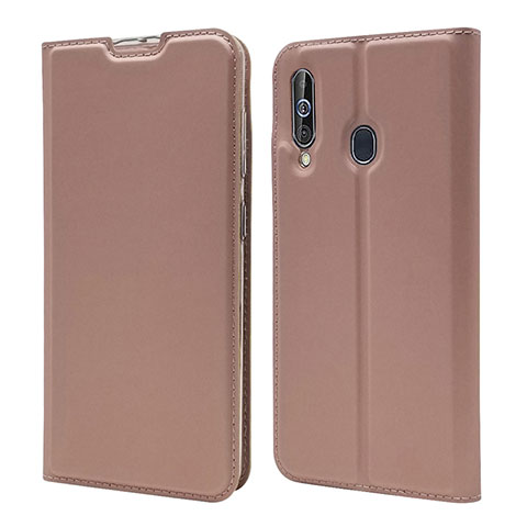 Handytasche Stand Schutzhülle Leder Hülle für Samsung Galaxy A60 Rosegold