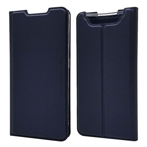 Handytasche Stand Schutzhülle Leder Hülle für Samsung Galaxy A90 4G Blau