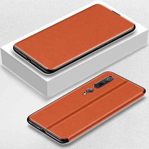 Handytasche Stand Schutzhülle Leder Hülle für Xiaomi Mi 10 Pro Orange