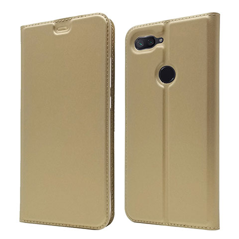 Handytasche Stand Schutzhülle Leder Hülle für Xiaomi Mi 8 Lite Gold