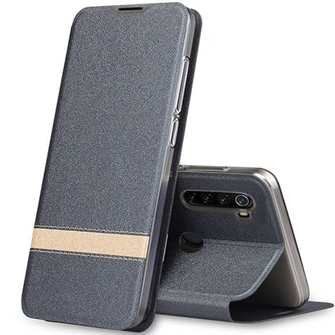 Handytasche Stand Schutzhülle Leder Hülle für Xiaomi Redmi Note 8T Grau