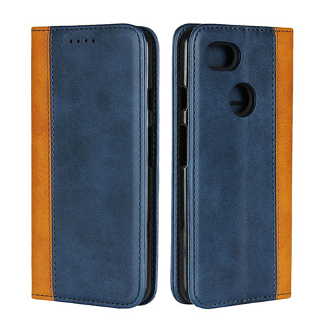 Handytasche Stand Schutzhülle Leder Hülle G01 für Google Pixel 3 Blau