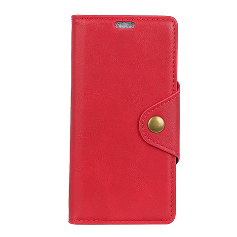 Handytasche Stand Schutzhülle Leder Hülle L01 für Alcatel 3 Rot