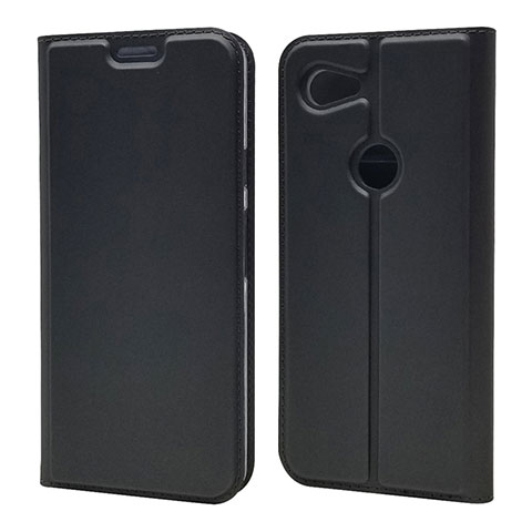 Handytasche Stand Schutzhülle Leder Hülle L01 für Google Pixel 3a Schwarz