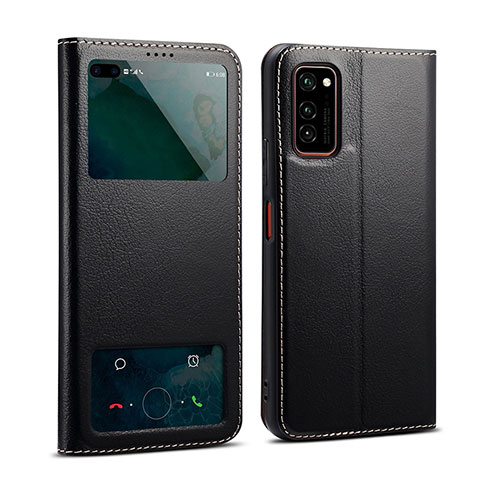 Handytasche Stand Schutzhülle Leder Hülle L01 für Huawei Honor V30 5G Schwarz