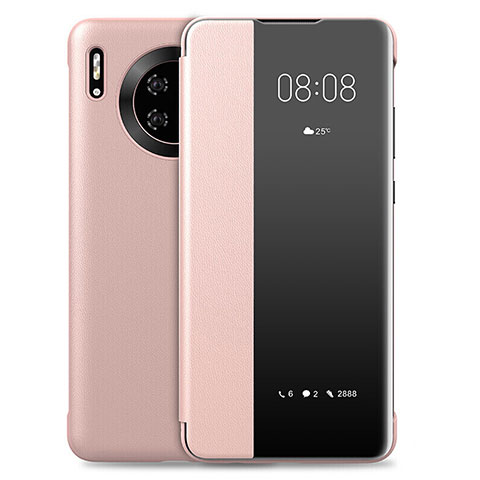 Handytasche Stand Schutzhülle Leder Hülle L01 für Huawei Mate 30 Pro 5G Rosegold