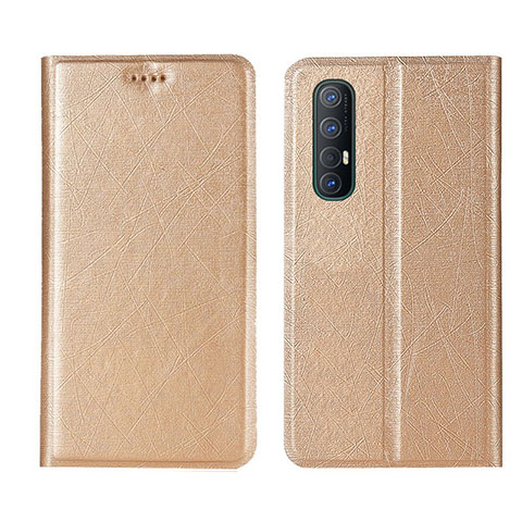 Handytasche Stand Schutzhülle Leder Hülle L01 für Oppo Find X2 Neo Gold