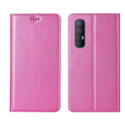 Handytasche Stand Schutzhülle Leder Hülle L01 für Oppo Reno3 Pro Rosa