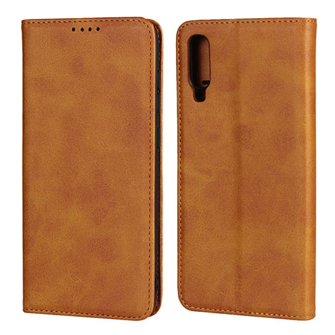 Handytasche Stand Schutzhülle Leder Hülle L01 für Samsung Galaxy A70 Orange