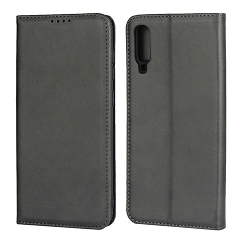 Handytasche Stand Schutzhülle Leder Hülle L01 für Samsung Galaxy A70S Schwarz