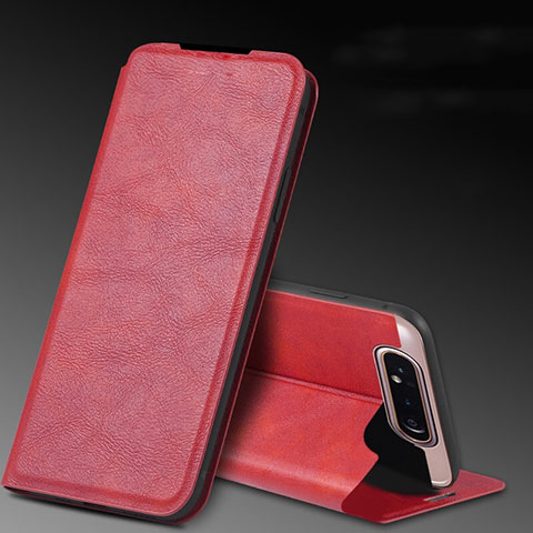 Handytasche Stand Schutzhülle Leder Hülle L01 für Samsung Galaxy A90 4G Rot