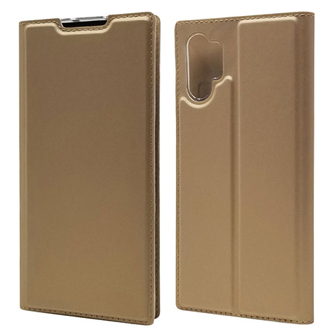 Handytasche Stand Schutzhülle Leder Hülle L01 für Samsung Galaxy Note 10 Plus 5G Gold