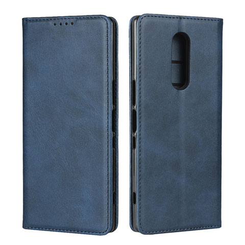 Handytasche Stand Schutzhülle Leder Hülle L01 für Sony Xperia XZ4 Blau