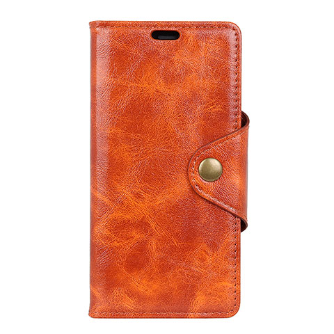 Handytasche Stand Schutzhülle Leder Hülle L02 für Alcatel 1 Orange