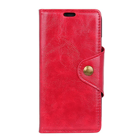 Handytasche Stand Schutzhülle Leder Hülle L02 für Alcatel 3 Rot