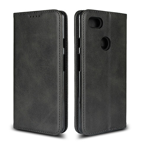 Handytasche Stand Schutzhülle Leder Hülle L02 für Google Pixel 3 XL Schwarz