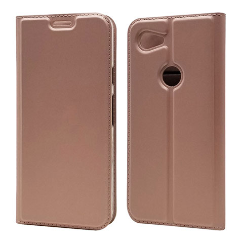 Handytasche Stand Schutzhülle Leder Hülle L02 für Google Pixel 3a XL Rosegold