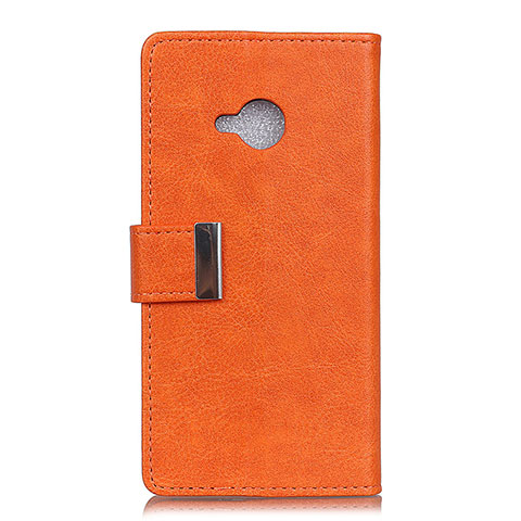 Handytasche Stand Schutzhülle Leder Hülle L02 für HTC U11 Life Orange