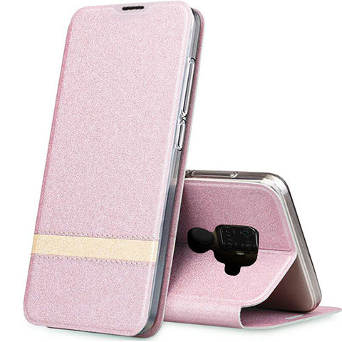 Handytasche Stand Schutzhülle Leder Hülle L02 für Huawei Mate 30 Lite Rosegold