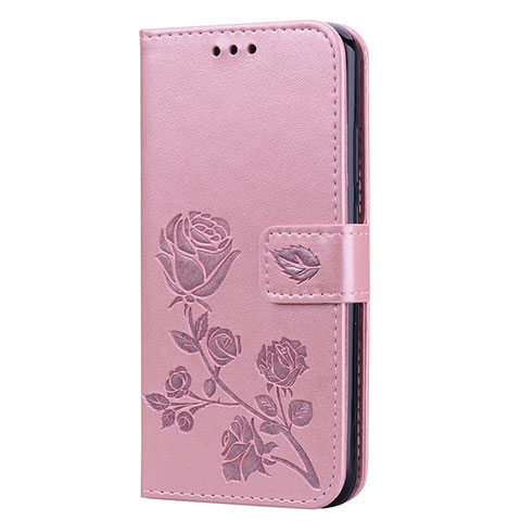 Handytasche Stand Schutzhülle Leder Hülle L02 für Huawei Nova 3e Rosegold