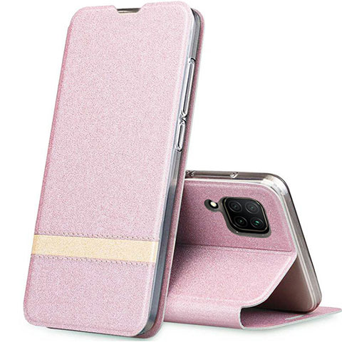 Handytasche Stand Schutzhülle Leder Hülle L02 für Huawei Nova 6 SE Rosegold