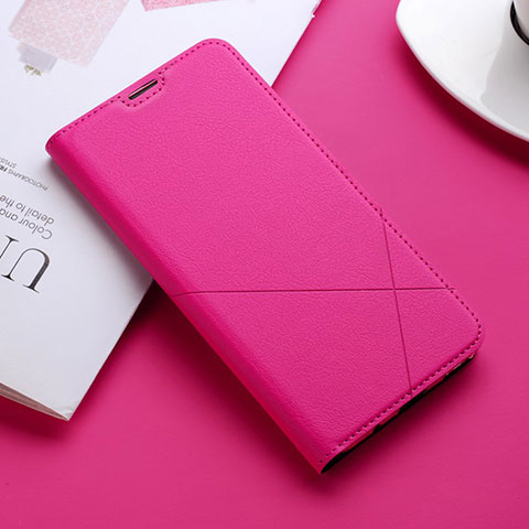 Handytasche Stand Schutzhülle Leder Hülle L02 für Huawei P Smart Pro (2019) Pink