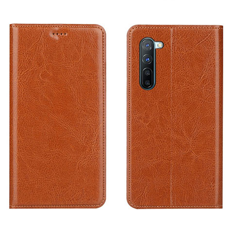 Handytasche Stand Schutzhülle Leder Hülle L02 für Oppo Reno3 Orange