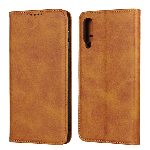 Handytasche Stand Schutzhülle Leder Hülle L02 für Samsung Galaxy A50 Orange