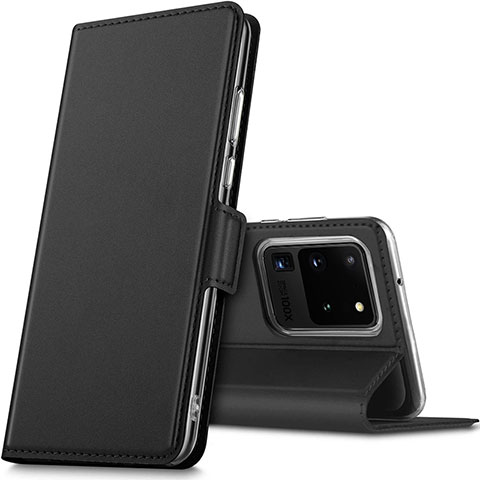 Handytasche Stand Schutzhülle Leder Hülle L02 für Samsung Galaxy S20 Ultra 5G Schwarz