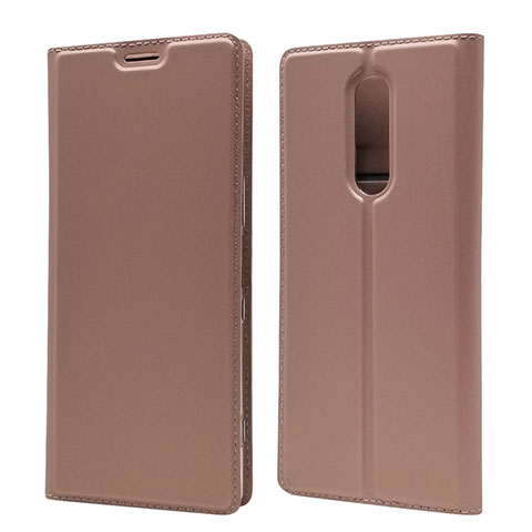 Handytasche Stand Schutzhülle Leder Hülle L02 für Sony Xperia 1 Rosegold