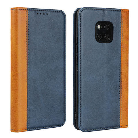 Handytasche Stand Schutzhülle Leder Hülle L03 für Huawei Mate 20 Pro Blau