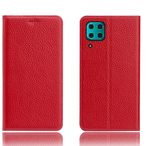 Handytasche Stand Schutzhülle Leder Hülle L03 für Huawei Nova 7i Rot