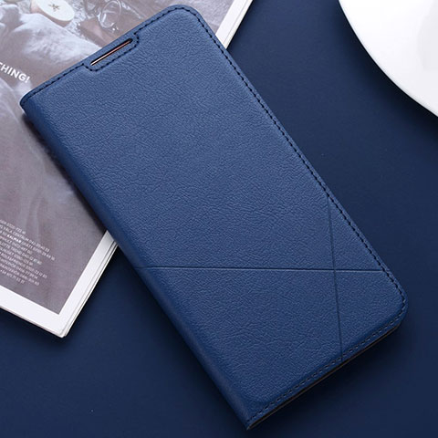 Handytasche Stand Schutzhülle Leder Hülle L03 für Huawei P Smart (2019) Blau