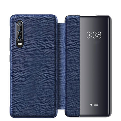 Handytasche Stand Schutzhülle Leder Hülle L03 für Huawei P30 Blau