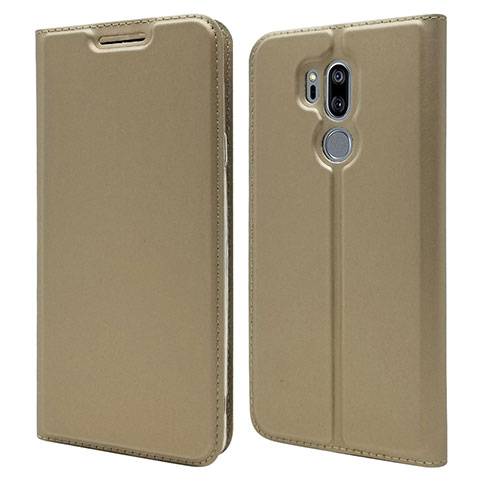 Handytasche Stand Schutzhülle Leder Hülle L03 für LG G7 Gold