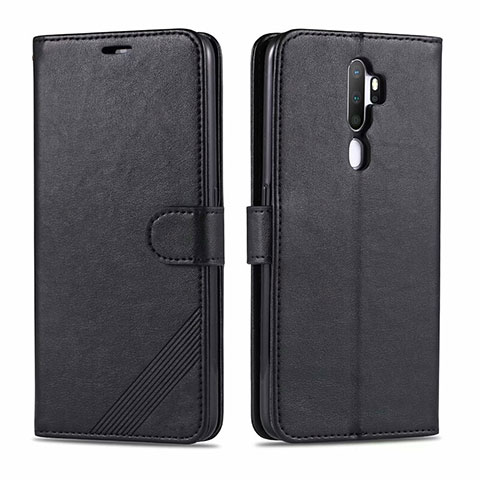 Handytasche Stand Schutzhülle Leder Hülle L03 für Oppo A11 Schwarz