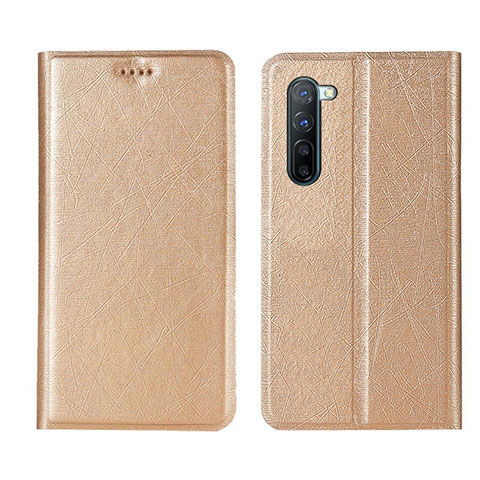 Handytasche Stand Schutzhülle Leder Hülle L03 für Oppo F15 Gold