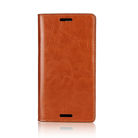 Handytasche Stand Schutzhülle Leder Hülle L03 für Sony Xperia XZ1 Compact Orange