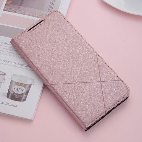 Handytasche Stand Schutzhülle Leder Hülle L03 für Xiaomi Redmi 8 Rosegold